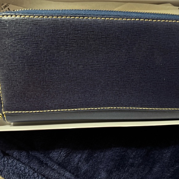 Dooney & Bourke Navy Zip Wallet - Picture 4 of 4